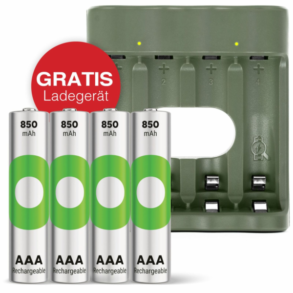 GP ReCyko 4-Port USB Charger B441 incl. 4xAAA 850mH batte...