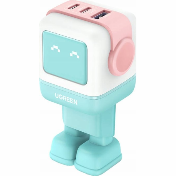 UGREEN Uno RG 65W 3-Port GaN Fast Charger pink blue