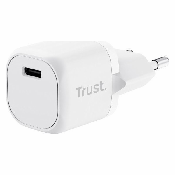 TRUST nabíječka 20W Maxo, USB-C, Nabíječka do zdi, bílá