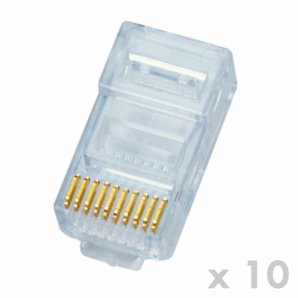 DATACOM&nbsp;konektor&nbsp;UTP&nbsp;CAT5E&nbsp;10p10c&nbsp;RJ50&nbsp;lanko(10ks)
