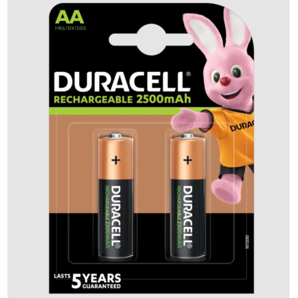 Duracell Rechargeable baterie 2500mAh, 2 ks (AA)