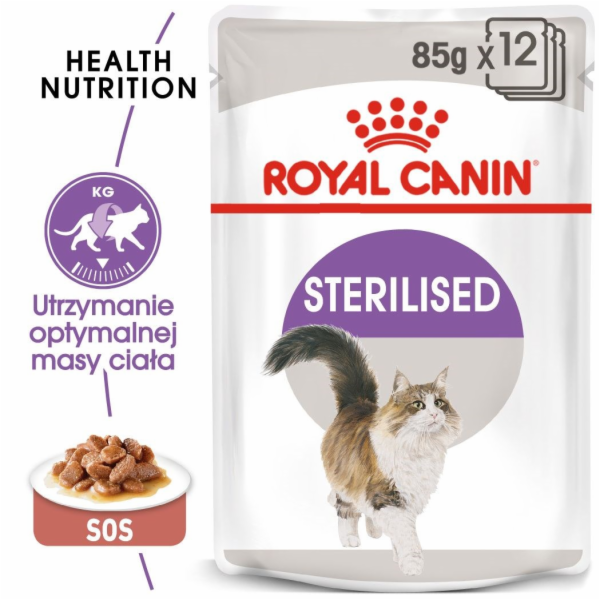 ROYAL CANIN FHN Sterilised in sauce - vlhké krmivo pro do...