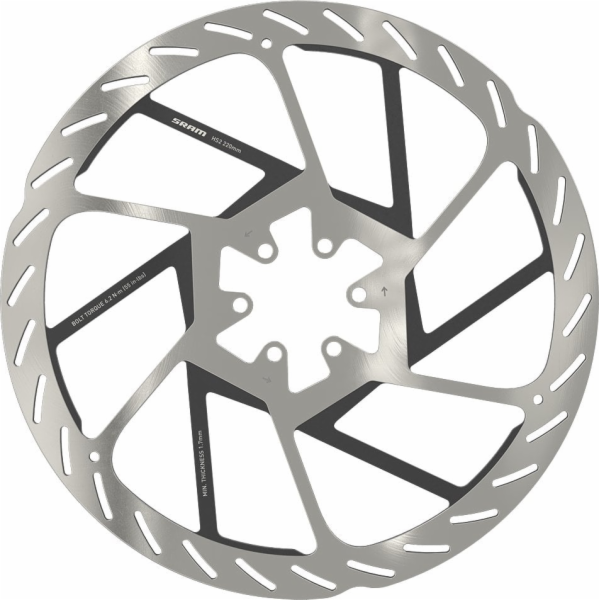 Brzdový kotouč SRAM HS2 - 220mm Rounded - 6 děr