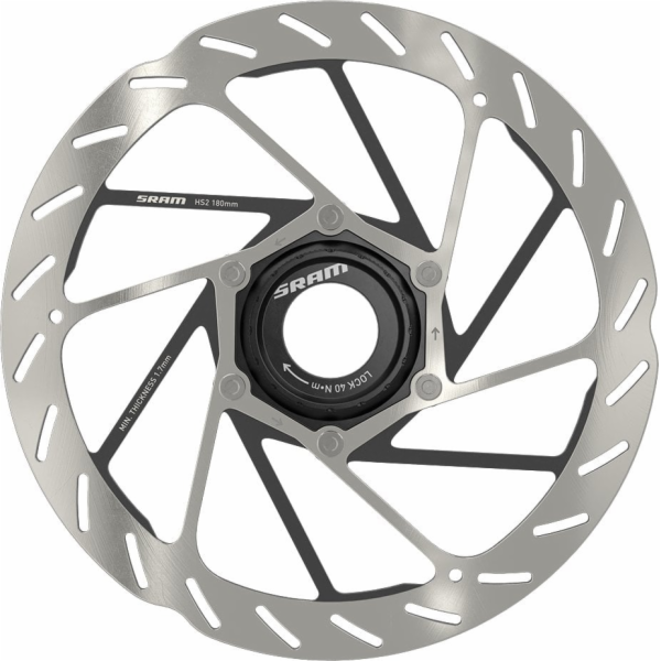Sram HS2 Centerlock 180 mm stříbrná SRAM KOTOUČ HS2 180MM...