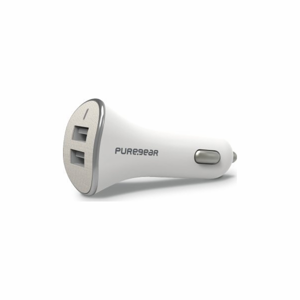 Zizo PureGear 4,8A, Dual USB, Nabíječka do auta – bílá