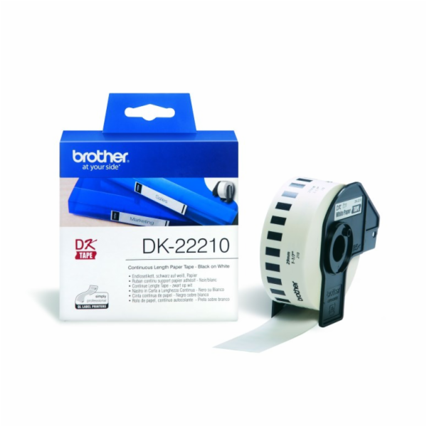 BROTHER&nbsp;DK-22210&nbsp;papírová&nbsp;role&nbsp;29mm&nbsp;x&nbsp;30,48m&nbsp;bílá