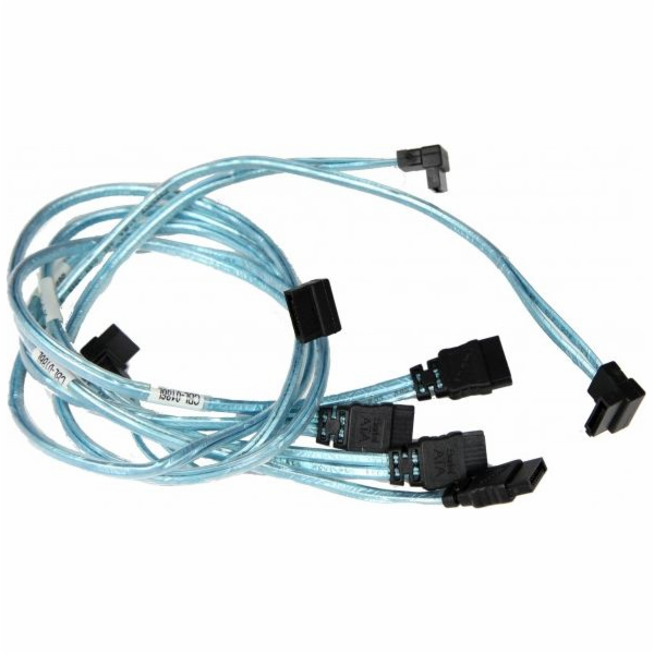 Supermicro 4 x Round SATA kabel 0,56 m Černá, Modrá, Bílá