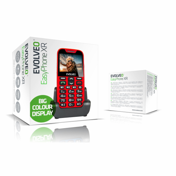 EVOLVEO EasyPhone XR, mobilní telefon pro seniory s nabíj...