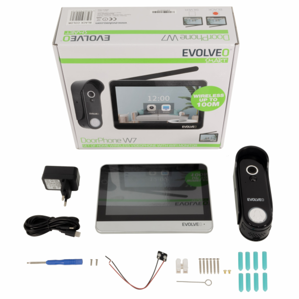 EVOLVEO DoorPhone W7, Sada domácího bezdrátového videotel...