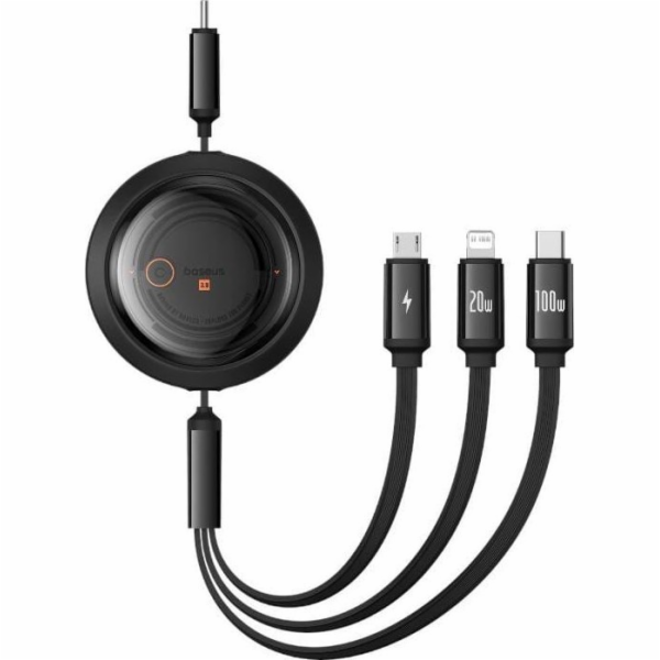 Rychlonabíjecí kabel 3v1 Baseus Free2Draw USB-C na USB-C/...