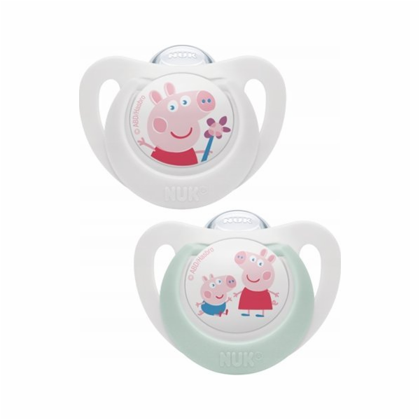 Dudlík NUK Star Peppa Pig 6-18m 2 ks Vel.6-18 m