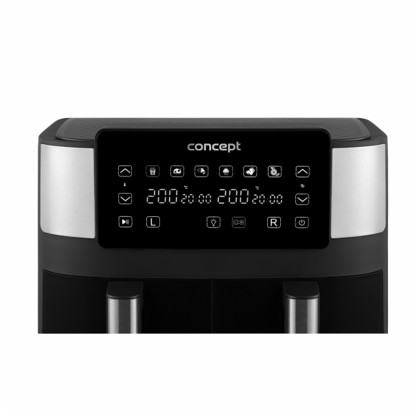 Fritéza Air Fryer 8L FR8000 černá, stříbrná