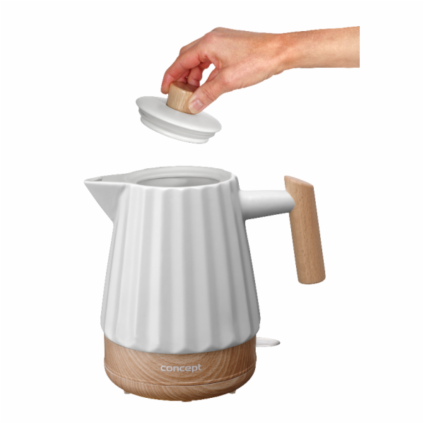 Concept RK0090 Keramická rychlovarná konvice 1,5 l Bílá