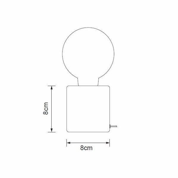 Zámek lampy T23020E D8H8 zlatý, E27, stojící, 60W
