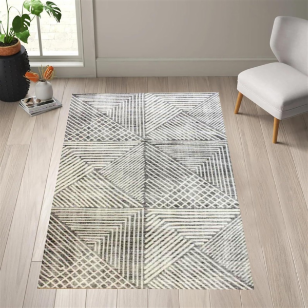 Pokojový koberec Domoletti FR-23-808031, šedý, 200 x 80 cm