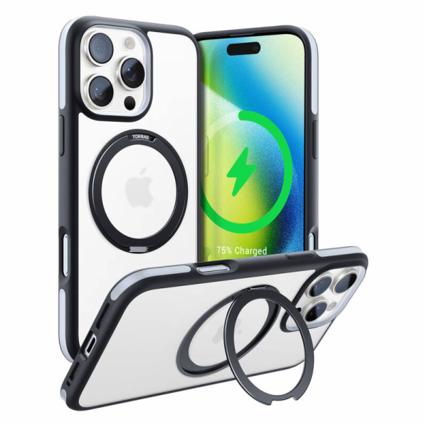 Pouzdro Torras Ostand R Fusion pro iPhone 16 Pro Max (černé)