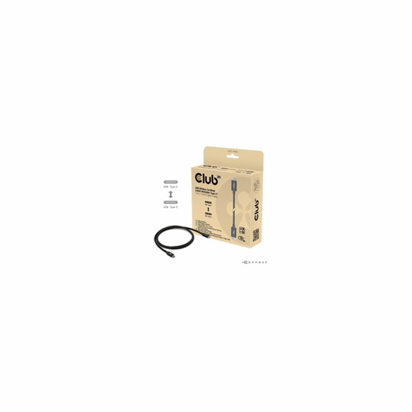 Club3D Kabel USB4 v2 Typ-C, 80Gbps, Certifikovaný kabel, ...