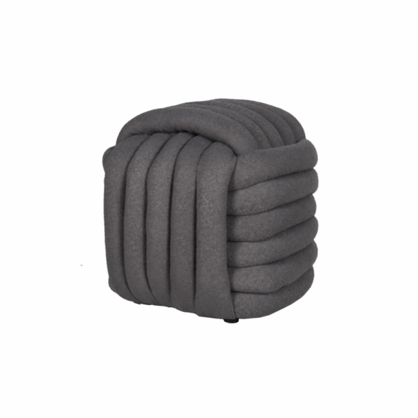 Pouf Domoletti HS-NP16-1, šedý, 45 cm x 45 cm x 45 cm