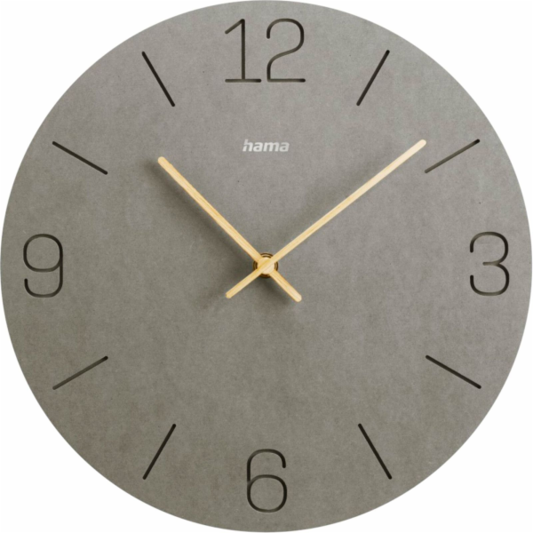 Hama Wanduhr Kreta grau     30cm eingravierte Ziffern    ...