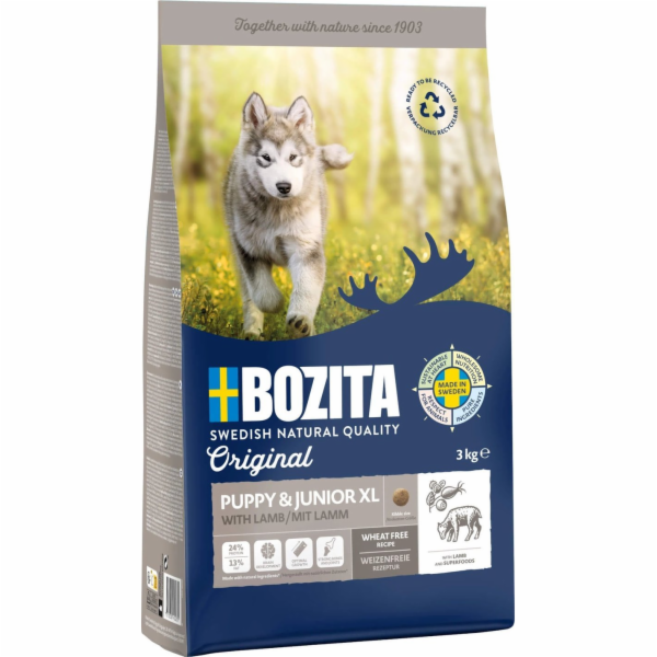 BOZITA Original Puppy & Junior XL Lamb - suché krmivo pro...