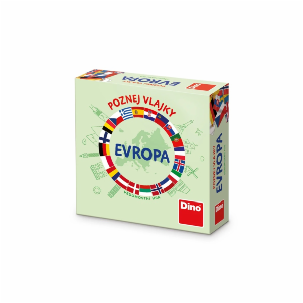 Dino Cestovní hra Poznej vlajky - Evropa