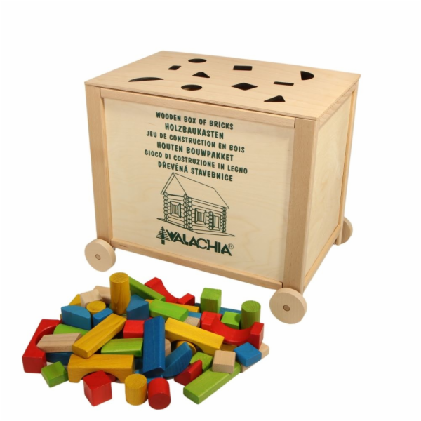 Walachia Dřevěná skládací stavebnice Construct Box vkláda...