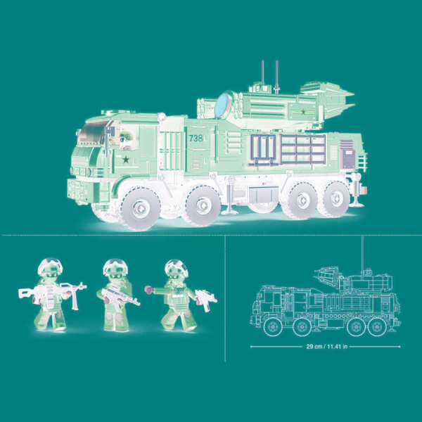 Sluban Model Bricks M38-B1252  Pantsir S1S v měřítku 1:35