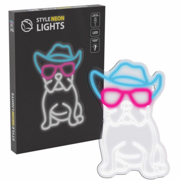 Manta SNL114MT Style Neon Lights BULDOG  WITH GLASSES