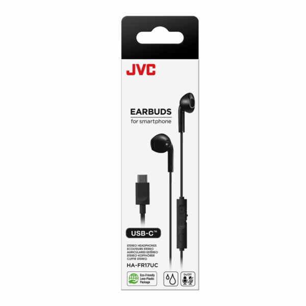 JVC HA-FR17UC Kabelová sluchátka do uší USB Type-C černá