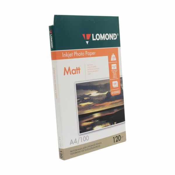 LOMOND Fotopapier, matný, 120 g/m2, A4, 100 hárkov