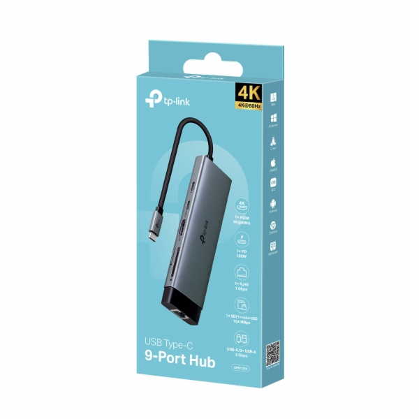 Dokovací stanice TP-Link UH9120C USB-C, HDMI, RJ45, 1x US...