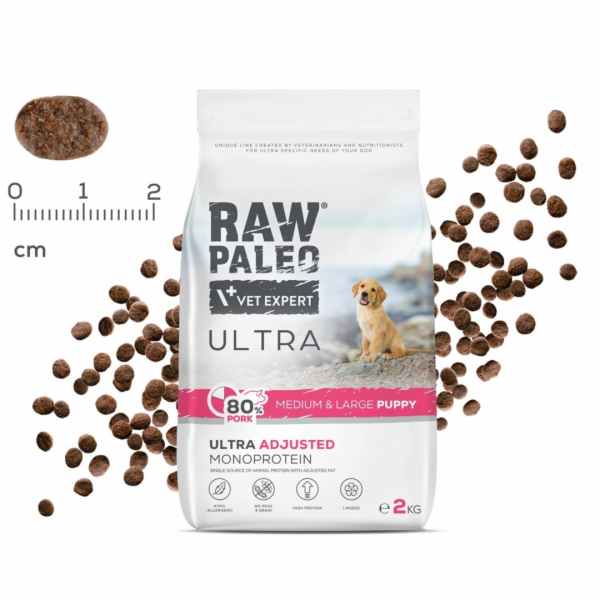 RAW PALEO Ultra Pork Medium & Large Puppy - suché krmivo ...