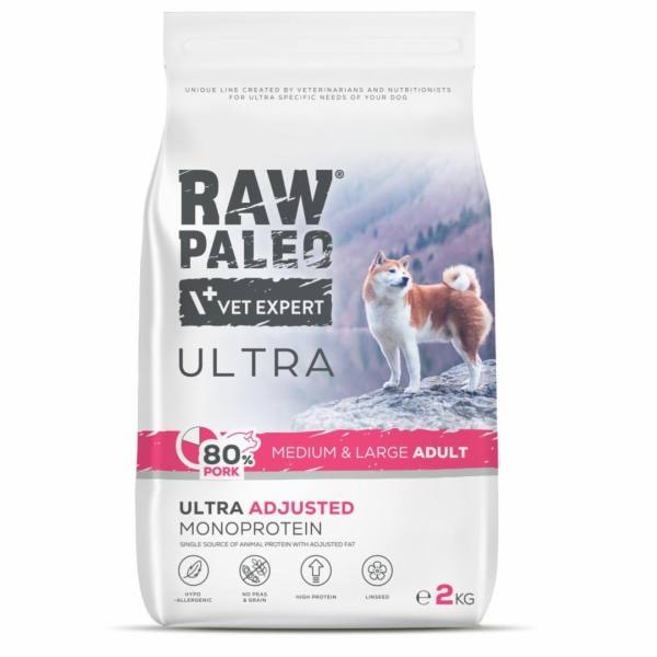 RAW PALEO Ultra Pork Medium & Large Adult - suché krmivo ...