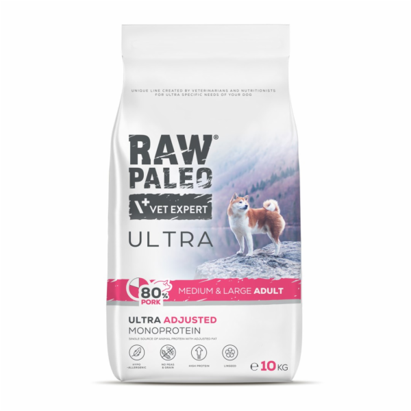 RAW PALEO Ultra Pork Medium & Large Adult - suché krmivo ...
