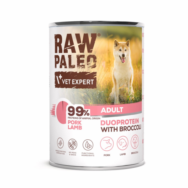 RAW PALEO Duoprotein Pork & Lamb Adult - vlhké krmivo pro...