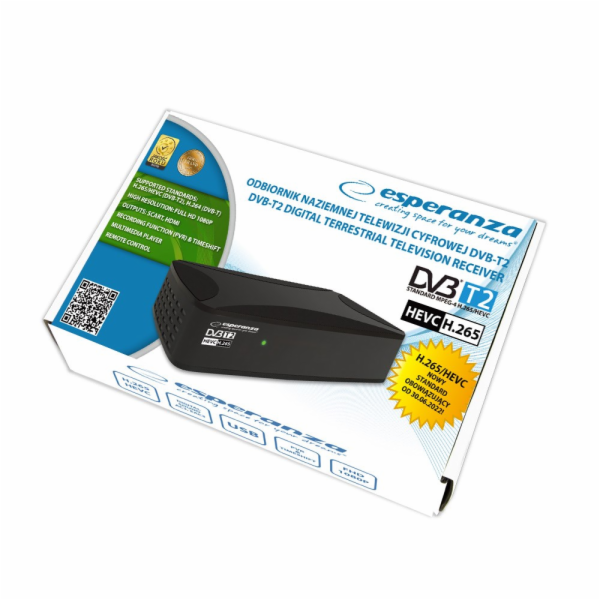 Esperanza EV108R set-top box Kabel Černá