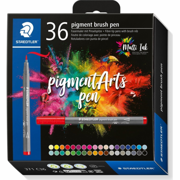 STAEDTLER MultiInk Pigment Arts štětcové pero 36er-Set so...