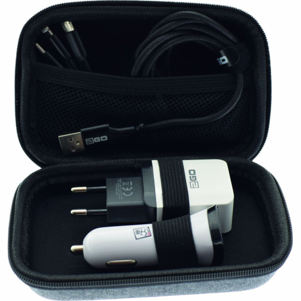 2GO Reise-Set vše v jednom 3-tlg. USB kabel + Ladegerät