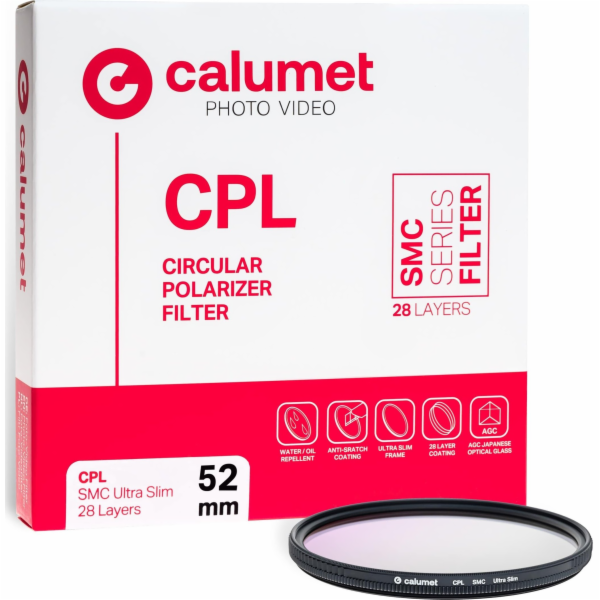 Calumet filtr Calumet CPL SMC filtr 52 mm Ultra Slim 28 v...