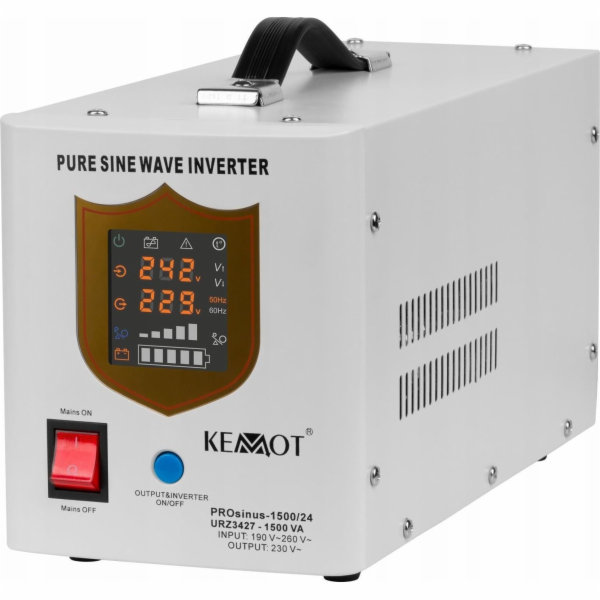 Zdroj záložní KEMOT PROsinus-1500/24 ??24V 230V 1500VA 10...