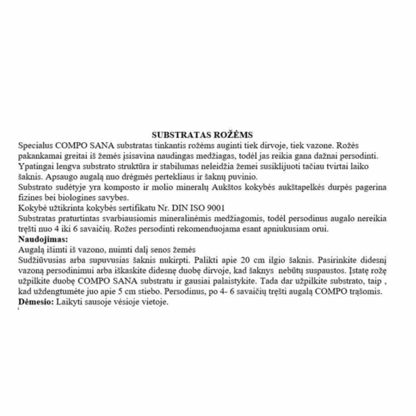 Substrát na růže COMPO, 20l