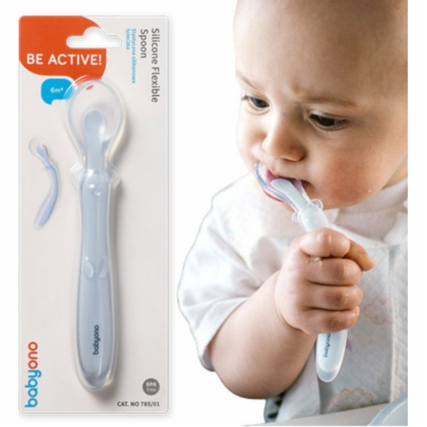 Dětská flexibilní lžička Baby Ono modrá