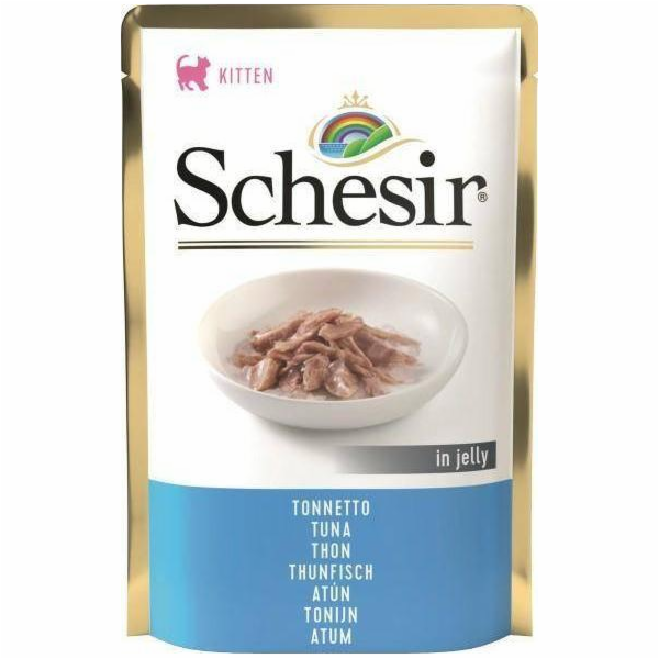 SCHESIR Tuňák v želé - mokré krmivo pro koťata - 85g