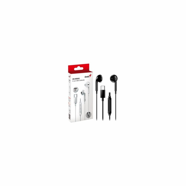 GENIUS sluchátka HS-M365 headset, mikrofon, USB-C, černá