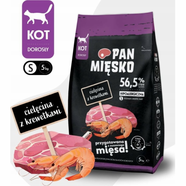 PAN MIESKO  Telecí s Krevetami Small - suché maso pro koč...