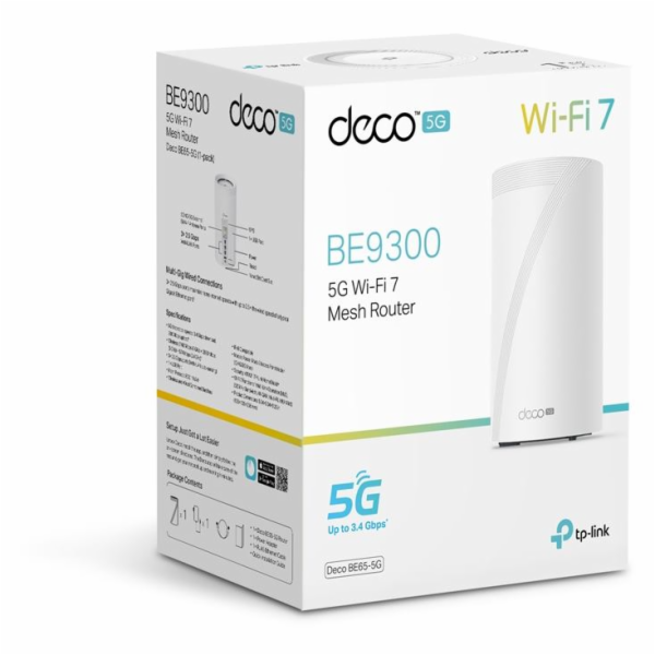WiFi router TP-Link Deco BE65-5G(1-pack) AXE9300, WiFi 7,...