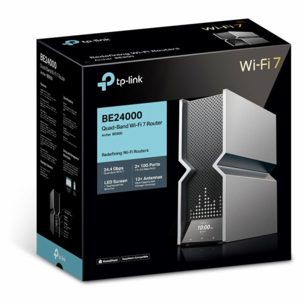 WiFi router TP-Link Archer BE900 BE24000, WiFi 7, 1x 10GW...