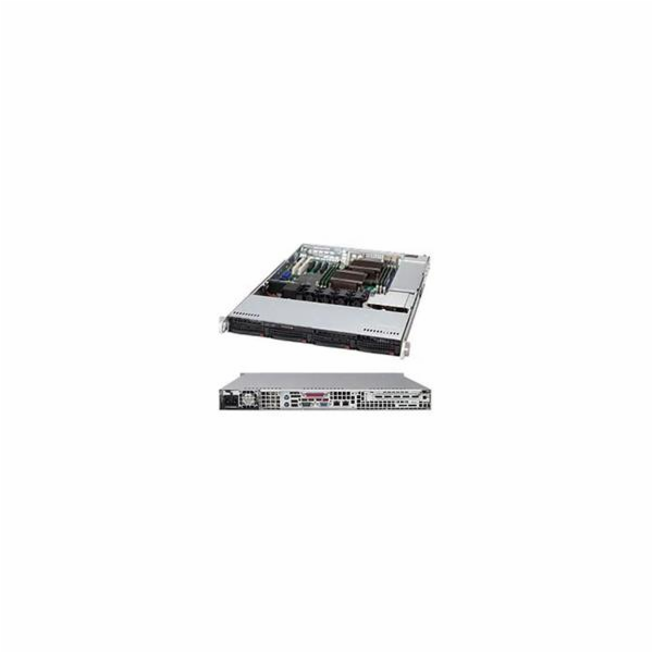 SUPERMICRO 1U chassis 4x 3,5" HS SAS/SATA, 600W (80PLUS P...