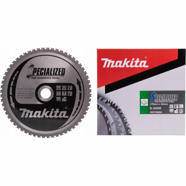 MAKITA KRUHOVÁ PILA 270x30x60Z SPECIALIZOVANÉ SANDWICH PA...