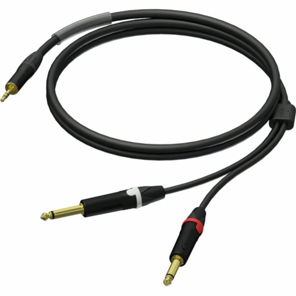 Kabel Procab  PRA713/3 3,5 mm samec stereo - 2 x 6,3 mm J...